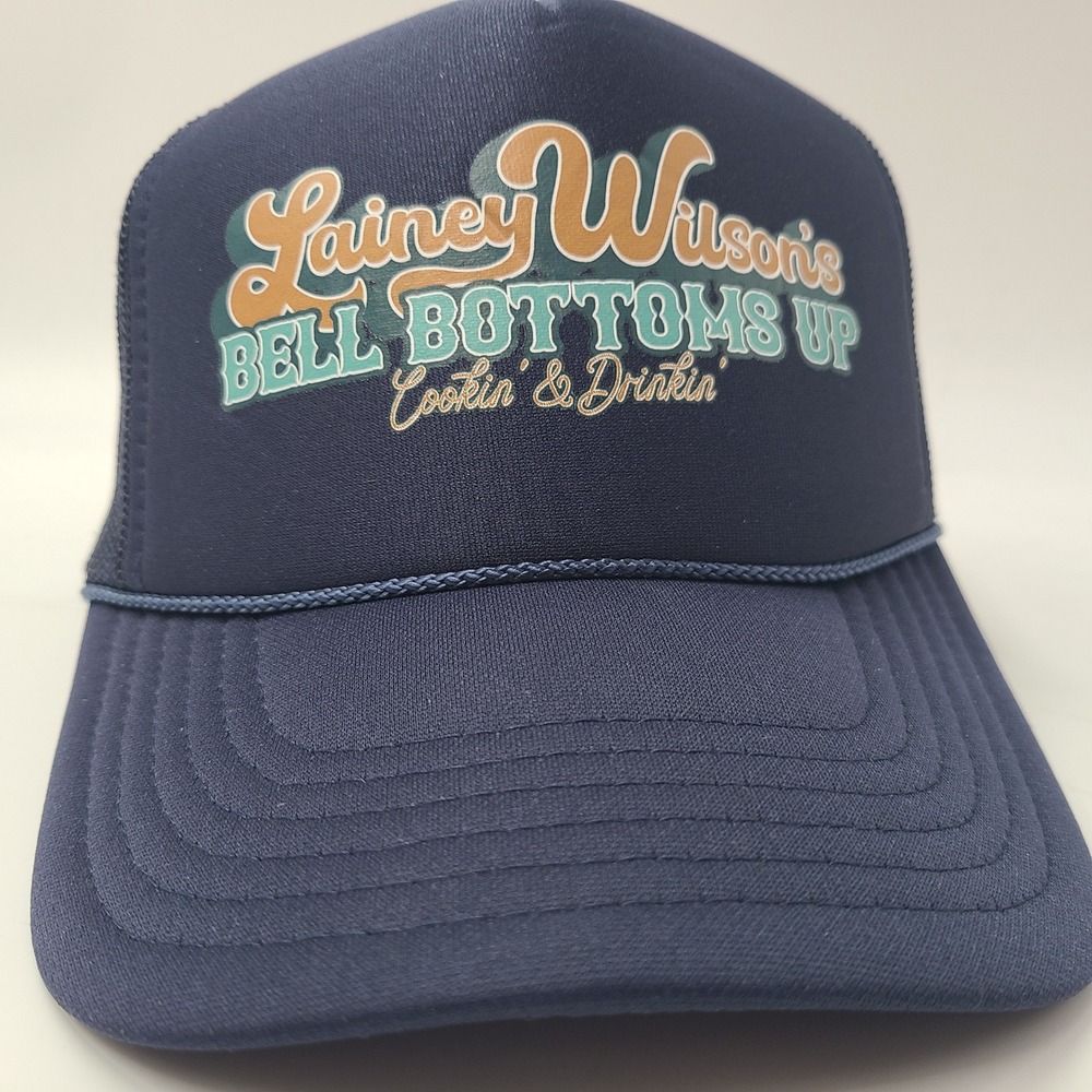 Lainey Wilson Hat Snapback Trucker Mesh Blue Bell Bottoms Up Cookin & Drinkin - Picture 2 of 11